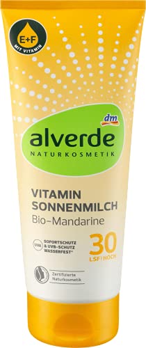 Preisvergleich Produktbild alverde NATURKOSMETIK Vitamin Sonnenmilch LSF 30, Bio-Mandarine, 200 ml