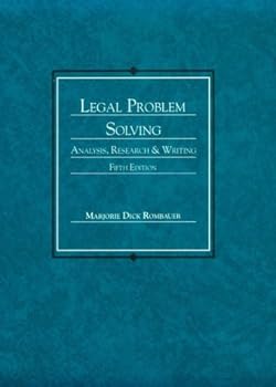 Paperback Legal Problem Solving: Analysis, Research, and Writing (American Casebook Series) Book
