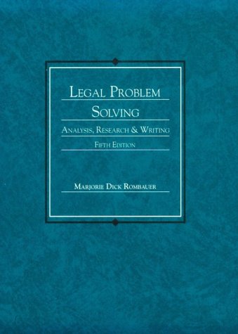 Legal Problem Solving: Analysis, Research, and Writing (American Casebook Series)