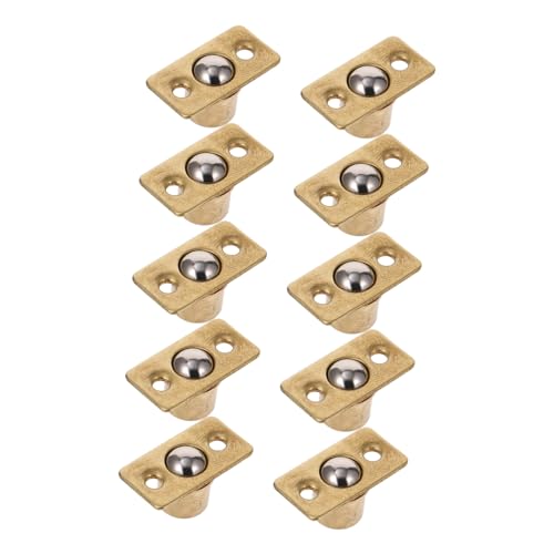 Toddmomy 10 piezas Pestillo Bola de Cobre para Muebles Cierre Resorte Antióxido Accesorio Puerta Armario Invisible Sólido para Puertas Interiores