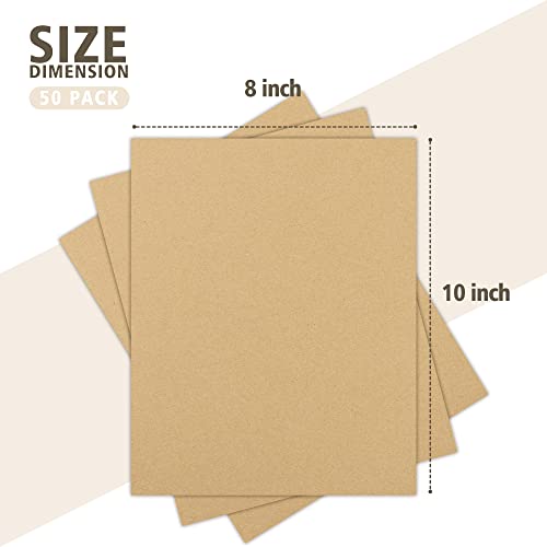 Image of Golden State Art 50 Pack 8x10 Corrugated Cardboard Sheets 1 /8 inch Flat Inserts