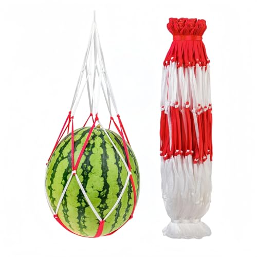 メロンハンモック・16インチ耐荷重30ポンド | 20枚セット・ナイロン製スイカ/カボチャ/マスクメロン用ネットバッグ | トレリス栽培サポート・果実保護・丈夫で長持ち