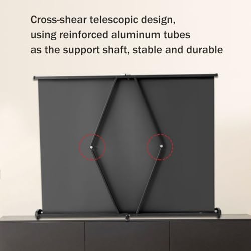 Pantalla de proyección retráctil 50 pulg 4:3 para mesa miniatura 5