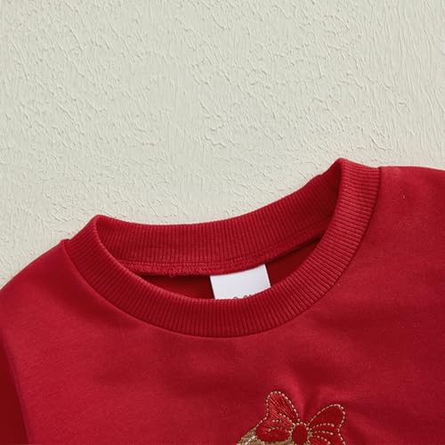 Toddler Baby Girl Christmas Outfits Long Sleeve Crewneck Sweatshirt Pullover Tulle Dress Cute Fall Winter Outfit2
