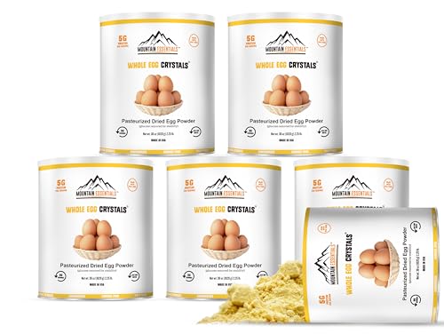 Mountain Essentials Dehydrated Whole Powdered Egg Crystals Made from All-Natural Ingredients | Long Term Storage Shelf Stable | Perfect for Emergency Survival & Backpacking No Additives 2.25 Lb 06 Can