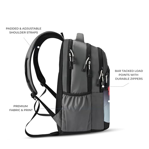 Image of Gear Tango Backpack 17 inch /29L Medium Water Resistant School Bag /Casual Backpack /Daypack /Kids Bag for Boys /Girls (Grey-Mint)