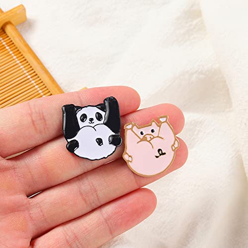 Image of Cute Pins Backpack Pins Alloy Enamel Brooch Cat Funny Cat Brooch Cowboy Badge Pin for Bookbags Clothes /Jackets & Hat Decoration