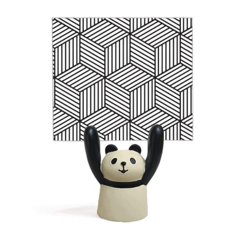 Porte-mémo panda cartoon support de carte d'illustration animale déco minimaliste