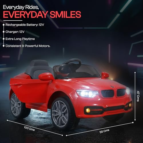 Image of Toyzone Zee-4 Electric Car Tz-313 (Red) | Frequency 2.4 Ghz | Lights & Music | Ride-on Car for Kids | Seat Belt for Safety | Perfect Tyre Grip | Make in India | Indoor and Outdoor Toy