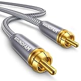 SOUNDFAM Cable de Subwoofer de Audio RCA Cable Coaxial de Audio Digital Con Conector Chapado en Oro de 24k, 5M