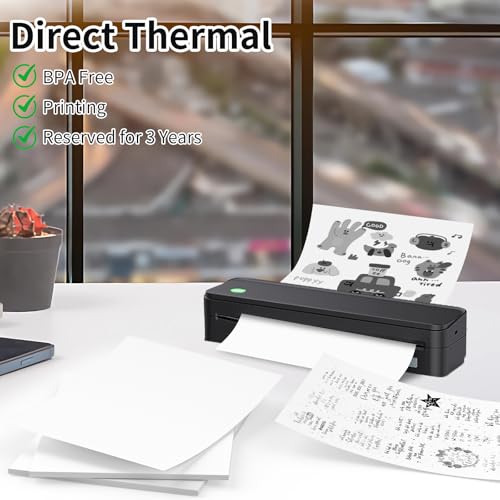 200 Sheets Thermal Printer Paper, 8.5"x 11" US Letter Size - High-Efficiency Durable Printing for Home Work, Printing Contract, Picture, Compatible with Most Thermal Printers (200  image 3