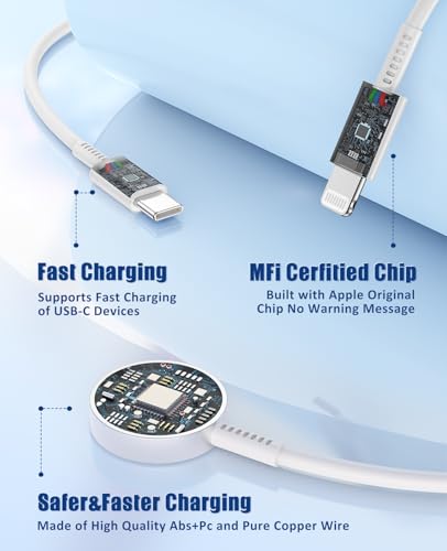 Image of for Apple Watch Charger Fast Charging,3 in 1 Multi Chargers Cable with 20W USB C Charger, iWatch Charger Cord 6.6FT for iWatch Series Ultra2 /SE /10 /9 /8 /7 /6 /5 /4 /3 /iPhone 15 16 Pro Max /14 /13(White)