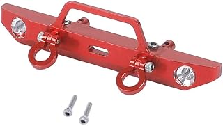 Integy RC Model C30788RED Realisitc Alloy Front Bumper for Axial 1/24 SCX24 Rock Crawler