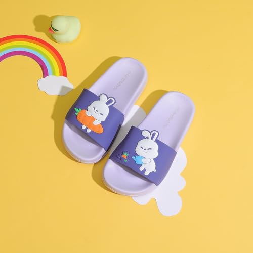 Image of MEMON Toddler Little Kids Dinosaur Beach /Pool /Shower Slides /Anti-Skid Home Bath Slippers /Cute Summer Outdoor Shoes for Girls and Boys