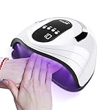 Einfach zu Bedienen - Abnehmbare magnetische reflektierende Platte, bequemer für das Heilen und Reinigen des Zehennagels, großer LCD-Bildschirm zur Anzeige der Aushärtezeit, bequem den hellen UV-Trockner des Gelnagellacks zu verwenden.