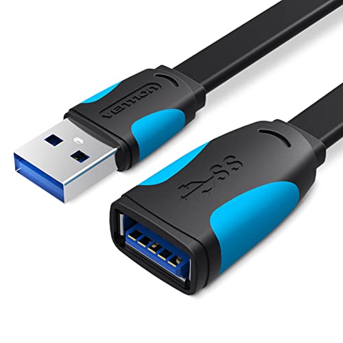 VENTION Flat USB 3.0 Tinned Copper Cable Super Speed Up to 5Gbps transmission (USB3.0 Extension 0.5 Meter)