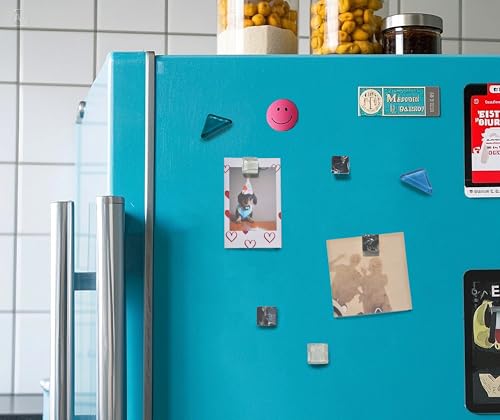 24 Imánes Decorativos Cuadrados Blanco y Negro para Refrigerador miniatura 5
