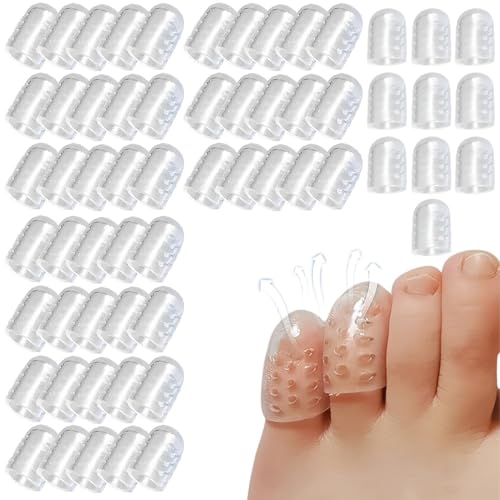 BDEPSTR Proteggi Dita Piedi,60 Pezzi Protezione Dita Piedi Silicone,Protezione Mignolo Piede,Copri Piedis Traspiranti Separatore Ditas Piede,Anti-Friction