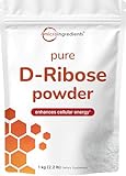 Pure D-Ribose Powder, 1 KG (2.2 Pound), Powerfully Supports Energy and Muscle Endurance, Pharmaceutical Grade, No GMOs and No Gluten