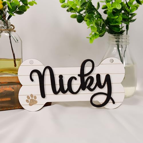 Personalized 3D Dog Kennel Name Plate with Easel Stand