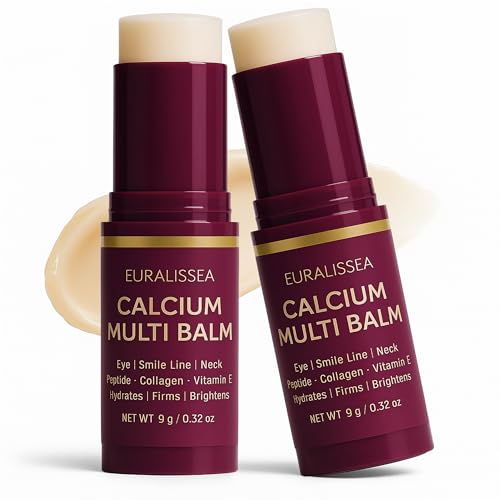Calcium Multi Balm Stick 2 Pcs – Calcium Boost Firming for Eyes & Hydrating Treatment with Peptides & Vitamin E – All Skin Types