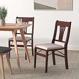 MECO Składane krzesło Urn Back Cherry Finish, 2 sztuki, drewno