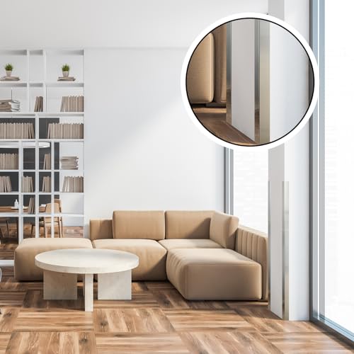 Image of Therwen 5 Pcs 1.5 x 1.5 x 48 Inches 304 Stainless Steel Corner Guards Metal Wall Guard Protector Corner Trim Molding for Door Countertop Furniture Cabinet Protection