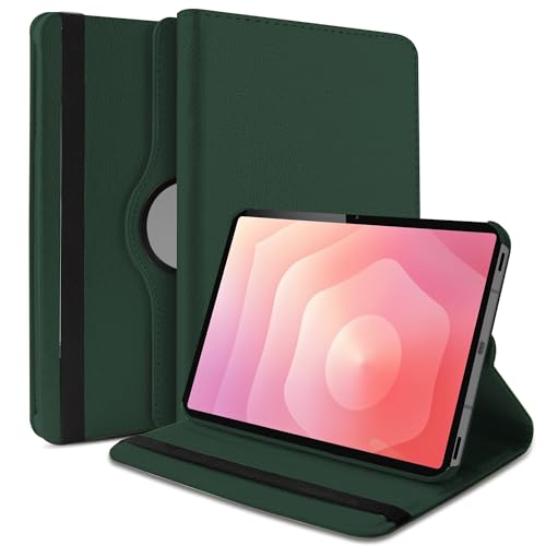 Image of TGK 360 Rotatable Flip Cover for Samsung Galaxy Tab S11 Case 11 inch 2025, Galaxy Tab S10 Lite / S10 FE / S9 FE 10.9 inch / S9 11 Inch 2023 (Dark Green)