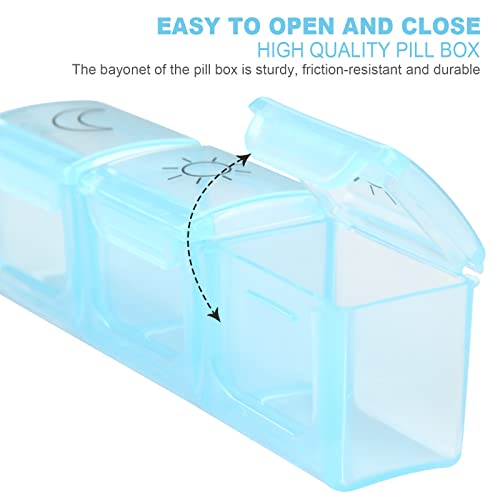 Pill Boxes With Pu Leather Weekly Pill Organizer 7 Day 3 Times A Day Portable Travel Pill Case With 7 Colorful Box For Vitamins, Cod Liver Oil, Supplements And Medication (Silver) #TOP4