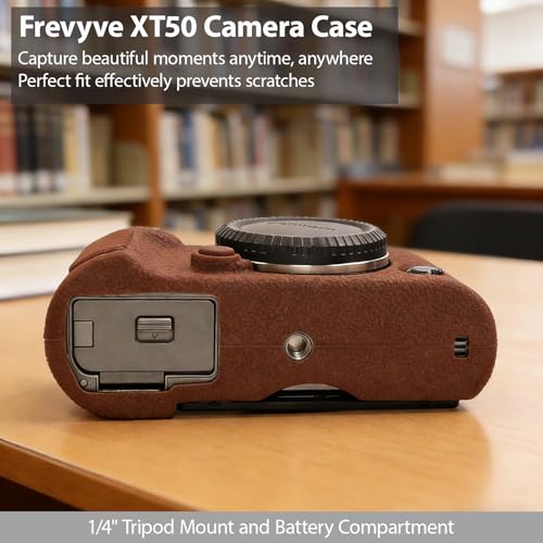 Funda de silicona suave para cámara Fujifilm X-T50, Brown miniatura 6