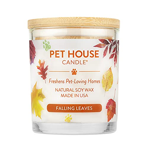 One Fur All, Pet House Candle - 100% Soy Wax Candle - Pet Odor Eliminator For Home - Non-Toxic And Eco-Friendly Air Freshening Scented Candles (Pack Of 1, Falling Leaves) #TOP24