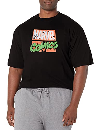 Marvel Logo Effrayant T-Shirt Homme en coton noir pour les fans