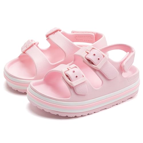Toddler Buckle Sandals Open Toe Water Sandal with Adjustable Back Strap for Boys Girls