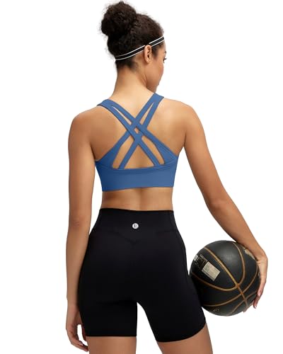 Image of RUNNING GIRL Sports Bra for Women High Support, Criss-Cross Back Padded Strappy Sports Bras Yoga Bra with Removable Cups