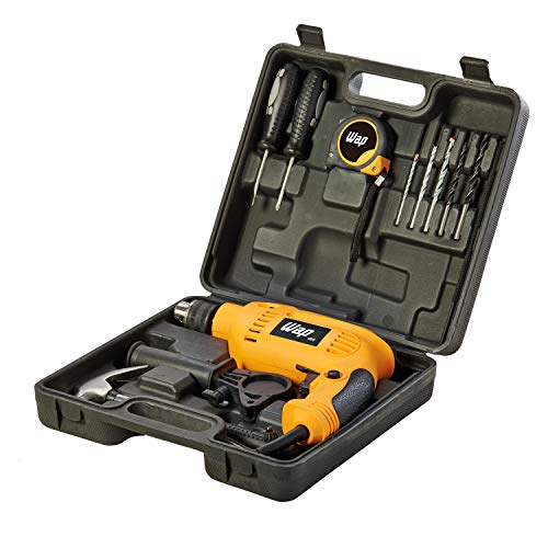 WAP Furadeira Elétrica De Impacto Efi 600K10 600W Mandril 3/8” 127V Maleta E Acessórios Trena Chaves