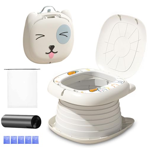 Faltbares Töpfchen,Töpfchen Unterwegs Kinder,Kinder Toilette,Reisetöpfchen Faltbar,Für Unterwegs Baby Töpfchen Training,Für Jungen Mädchen Windelfrei Töpfchen Auto Klapptöpfchen Kinder