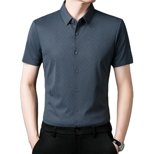 Chemise manches courtes homme douce anti-transpiration casual