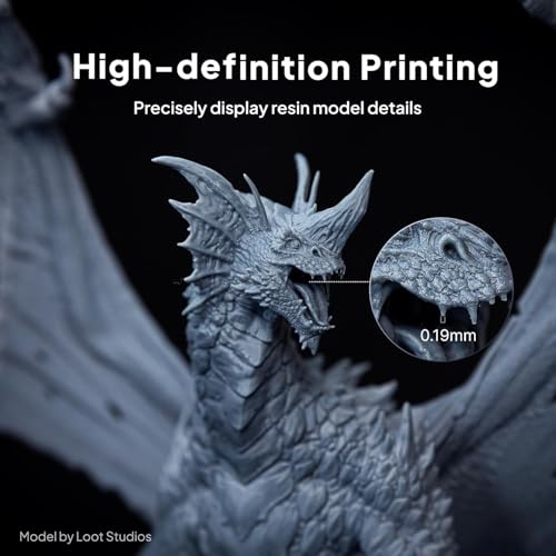 Image of ELEGOO Saturn 4 Ultra 16K Resin 3D Printer with Smart Auto Leveling, Wi-Fi Connectivity, Fast Printing Speed, and Large Build Volume High Precision MSLA 3D Printer for Professionals and Hobbyists