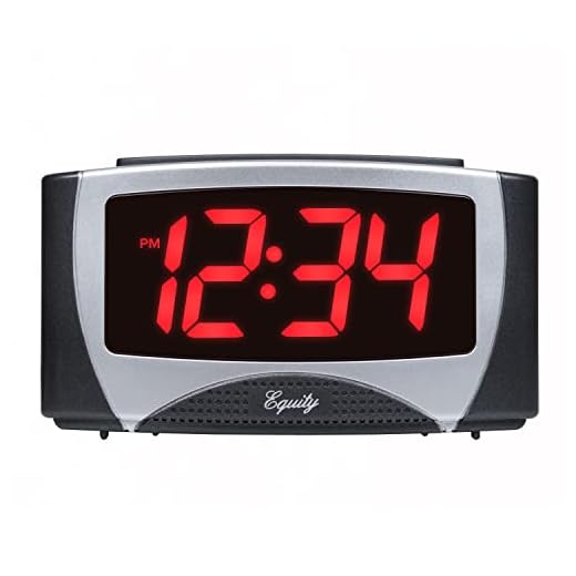 Equity 30029-USB 1.2-Inch Large LED 5V USB Alarm Clock