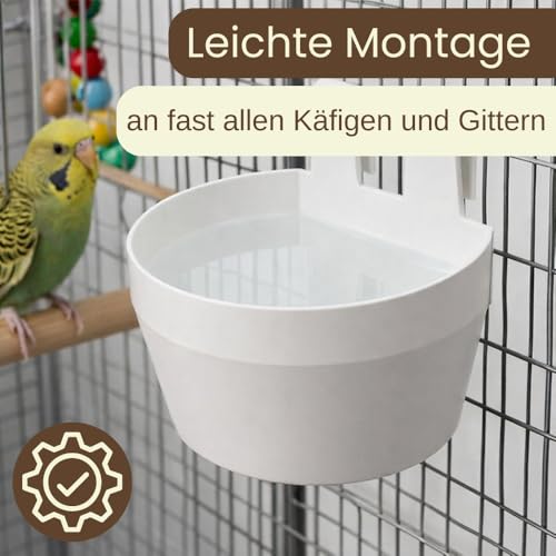 Vogeltränke Käfig Futterstation Vögel Gitteerbefestigung Futternapf Vogelkäfig Vogeltränke Käfig Vogelschale Gitter Vogelkäfig Zubehör