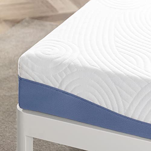 Mellow 6 Inch Cooling Gel-Infused Memory Foam Bed Mattress, Medium Firm Sleep and Breathable Fabric Cover, Twin , Mattress In A Box
