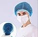 100 Count 21 In Disposable Anti-Dust Protective Hair Net,Disposable Bouffant Caps for Hospital,salon,Catering,laboratory,Blue