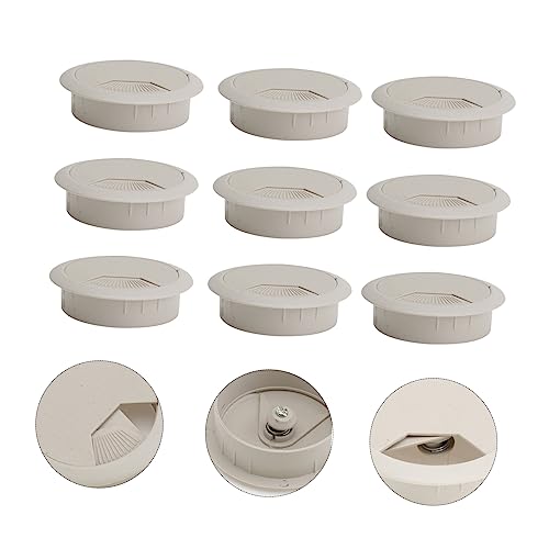 PRETYZOOM 10 piezas Cubierta de Agujero para Cable de Escritorio Oficina Diámetro Blanco Gestión de Cables Bajo Escritorio miniatura 7