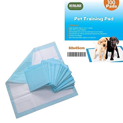 Tapis de toilette pour chien 60x45 alèse chiot intérieur absorbante lot 100 pads