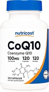 Nutricost CoQ10 100mg, 120 Vegetarian Capsules, 120 Servings - High Absorption, Vegetarian, Non-GMO, Coenzyme Q10