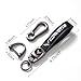 Nalukodo Keychain for Car Keys Leather Strap for Men Heavy Duty Metal Key Ring with Logo Fashion Accessories (Black-Corv)