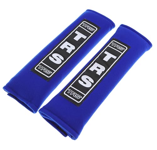 TRS Motorsport Seatbelt Pads, Harness Shoulder Pads, 75mm Wide, Laser Cut Premium Comfort Foam, Compatible with All Cars - Made in The UK (Blue)