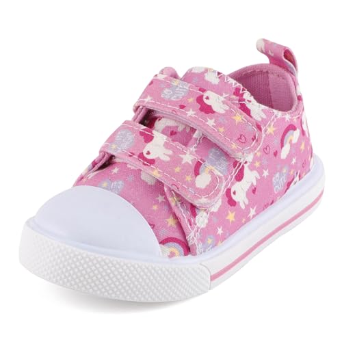 Cheerful Mario 1-5 jaar Baby Meisjes Canvas Schoenen Mode Canvas Schoenen Casual Sneakers voor Peuter Meisjes, Eenhoorn roze, 26 EU