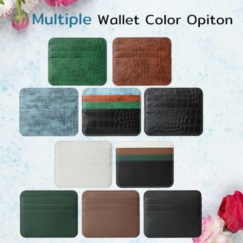 Custom Credit Card Holder Women Reversible, Personalized Luxury Vegan Leather Slim Wallet, Name Initial Monogram Minimalist Thin Front Pocket Wallet, Birthday Christmas Thanksgiving Gift for Dad Mom2