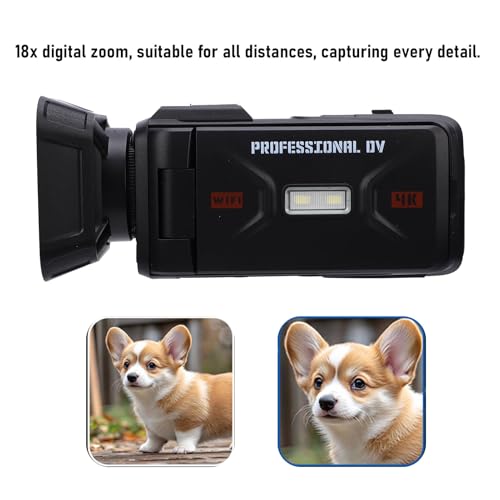 Caméra vlogging 64 MP caméscope vidéo 4K YouTube écran rotatif USB